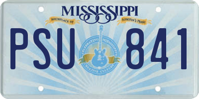 MS license plate PSU841