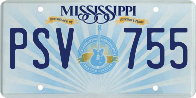 MS license plate PSV755