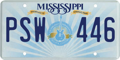 MS license plate PSW446