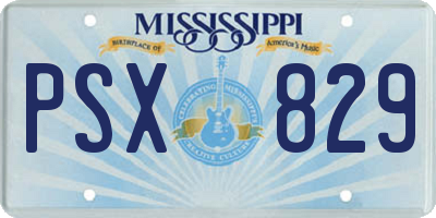 MS license plate PSX829