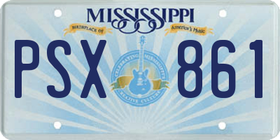 MS license plate PSX861