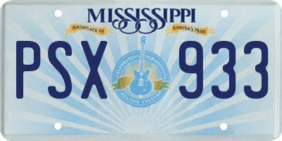 MS license plate PSX933