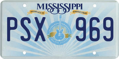 MS license plate PSX969