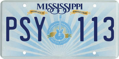 MS license plate PSY113