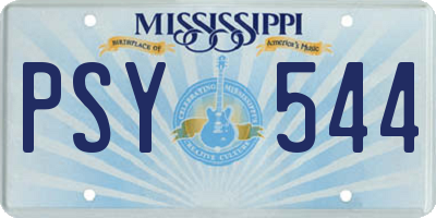 MS license plate PSY544