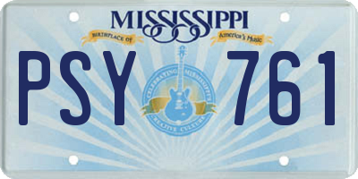 MS license plate PSY761