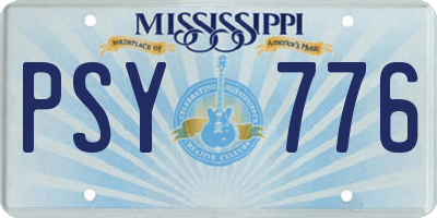 MS license plate PSY776