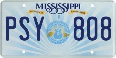 MS license plate PSY808