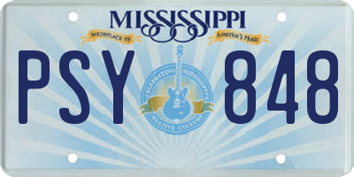 MS license plate PSY848