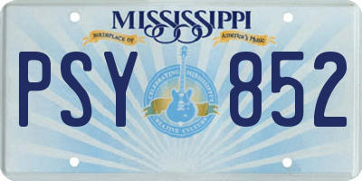 MS license plate PSY852