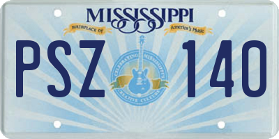 MS license plate PSZ140