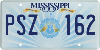 MS license plate PSZ162