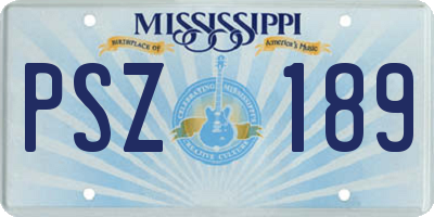 MS license plate PSZ189
