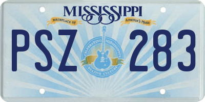 MS license plate PSZ283