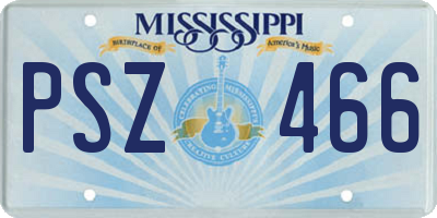 MS license plate PSZ466