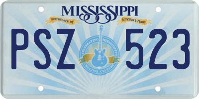 MS license plate PSZ523