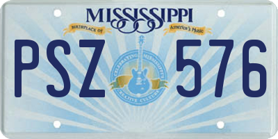 MS license plate PSZ576