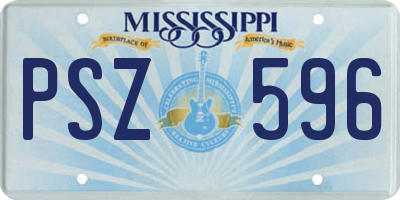 MS license plate PSZ596