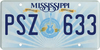 MS license plate PSZ633