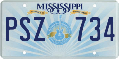 MS license plate PSZ734
