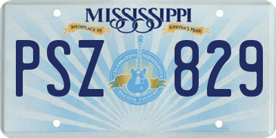 MS license plate PSZ829