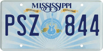 MS license plate PSZ844