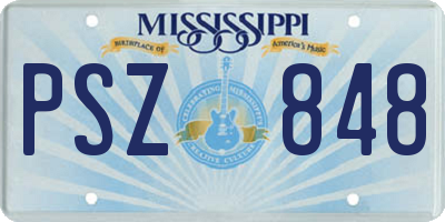 MS license plate PSZ848