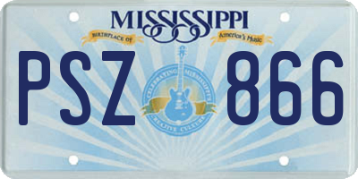 MS license plate PSZ866