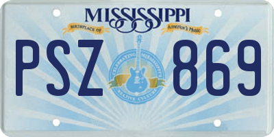 MS license plate PSZ869