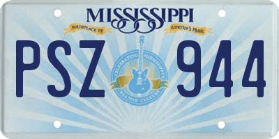 MS license plate PSZ944