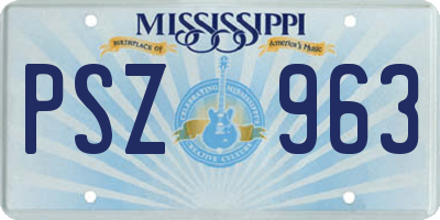 MS license plate PSZ963