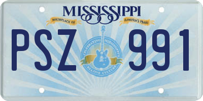 MS license plate PSZ991