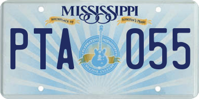 MS license plate PTA055