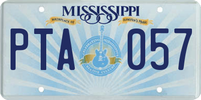MS license plate PTA057