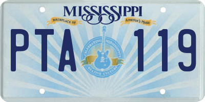 MS license plate PTA119