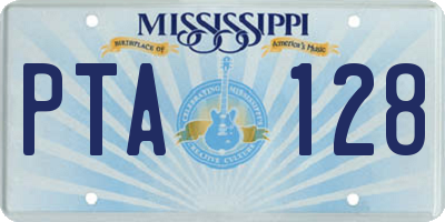 MS license plate PTA128