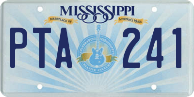 MS license plate PTA241