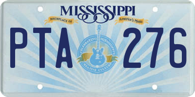 MS license plate PTA276