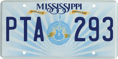 MS license plate PTA293