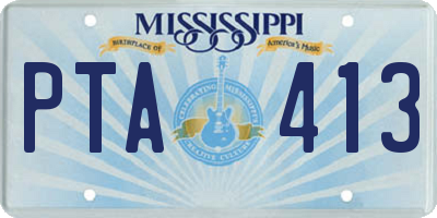 MS license plate PTA413