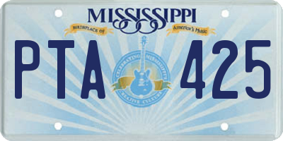 MS license plate PTA425