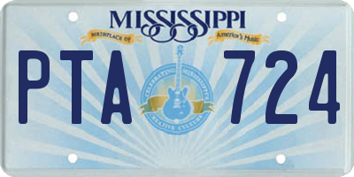 MS license plate PTA724