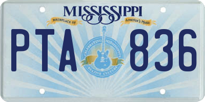 MS license plate PTA836