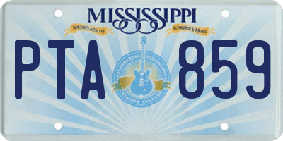 MS license plate PTA859