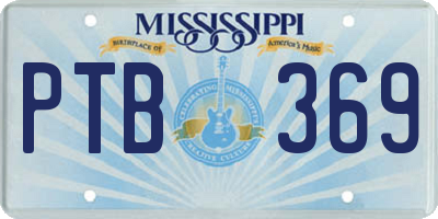 MS license plate PTB369