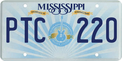 MS license plate PTC220