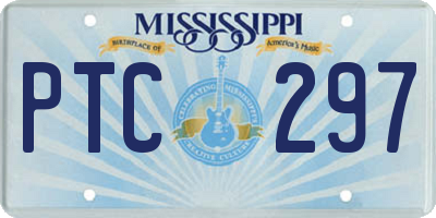 MS license plate PTC297