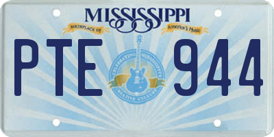 MS license plate PTE944