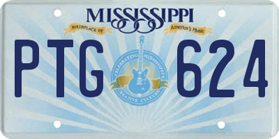 MS license plate PTG624