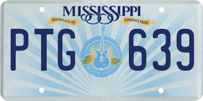 MS license plate PTG639